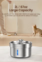 ROJECO Stainless Steel Pet Drinking Fountain Auto Cat Water Fountain Smart Pet Water Dispenser with Pump for Dog Cat Drink Bowl
