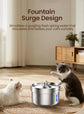 ROJECO Stainless Steel Pet Drinking Fountain Auto Cat Water Fountain Smart Pet Water Dispenser with Pump for Dog Cat Drink Bowl