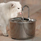 2L Stainless Steel Pet Water Fountain with USB Cat Ultra Quiet Water Dispenser Pets Filter Fountain Smart Drinking Feeder Bowl