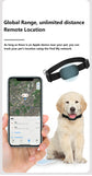 Waterproof Pet GPS Tracker - Dog & Cat Locator, with Adjustable Collar Anti Lost Dogs Real-time Tracking Device for iOS