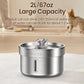 ROJECO Stainless Steel Pet Drinking Fountain Auto Cat Water Fountain Smart Pet Water Dispenser with Pump for Dog Cat Drink Bowl