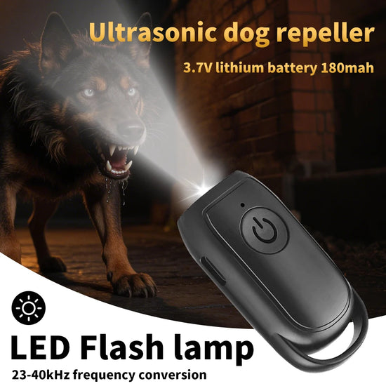 Portable Mini Ultrasonic Dog Barking Control Trainer Device LED Light Outdoor Defense Dogs Anti Bark Deterrent Device 180mah