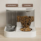 2 In 1 Stainless Steel Automatic Pet Feeder And Water Dispenser Double Bowl Anti Leakage Food Water Bowl For Cats And Dogs