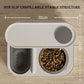 2 In 1 Stainless Steel Automatic Pet Feeder And Water Dispenser Double Bowl Anti Leakage Food Water Bowl For Cats And Dogs