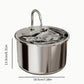 2L Stainless Steel Pet Water Fountain with USB Cat Ultra Quiet Water Dispenser Pets Filter Fountain Smart Drinking Feeder Bowl