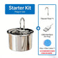 2L Stainless Steel Pet Water Fountain with USB Cat Ultra Quiet Water Dispenser Pets Filter Fountain Smart Drinking Feeder Bowl
