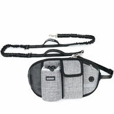 Dog Training Leash Waist Bag Hands-Free Outdoor Pet Running Maroon Asteria