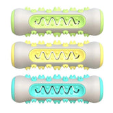 Pet Dog Bone Shape Molar Teeth Cleaner Brushing Stick Interactive Chew Maroon Asteria
