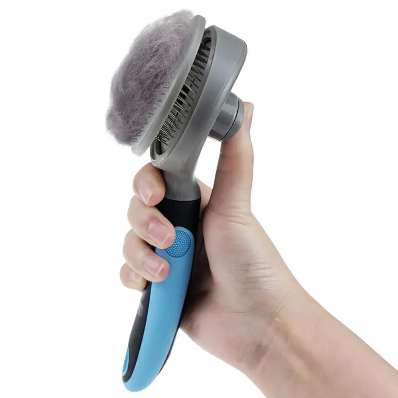 Pet Combs Automatically Remove Hair And Comb Dogs Maroon Asteria