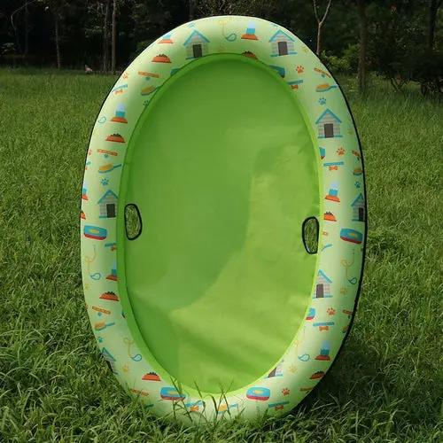 Dog Swimming Pool Inflatable Hammock Pets Pool Maroon Asteria
