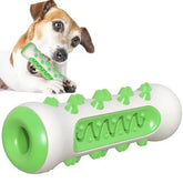 Pet Dog Bone Shape Molar Teeth Cleaner Brushing Stick Interactive Chew Maroon Asteria