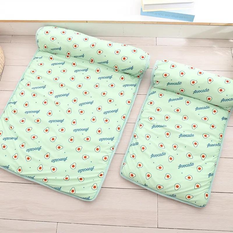 Cool Dog Mat Summer Pet Blanket Cooling Breathable Cat Bed Maroon Asteria