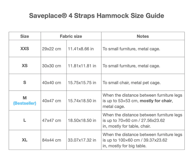 Saveplace® Comfy Hammock for Cats and Storage &