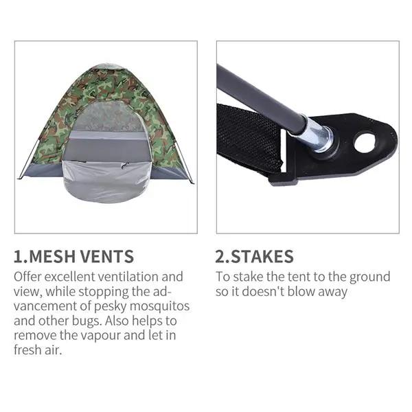 3-4 Person Camping Dome Tent Camouflage Tent Teal Simba