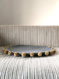 Saveplace® Round Pet Mat -  Various Colors BIG PomPom, 2 Sizes Grey Chaos