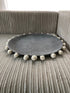 Saveplace® Round Pet Mat -  Various Colors BIG PomPom, 2 Sizes Grey Chaos
