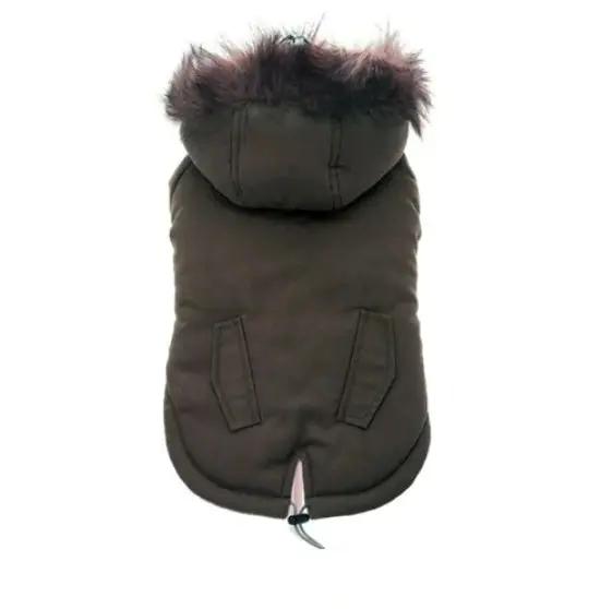 Designer Dog Parka Coat Jacket - Khaki Salmon Oscar