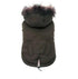 Designer Dog Parka Coat Jacket - Khaki Salmon Oscar
