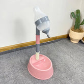 Automatic Pet Water Dispenser Stand Feeder Bowl Adjusting Height Maroon Asteria