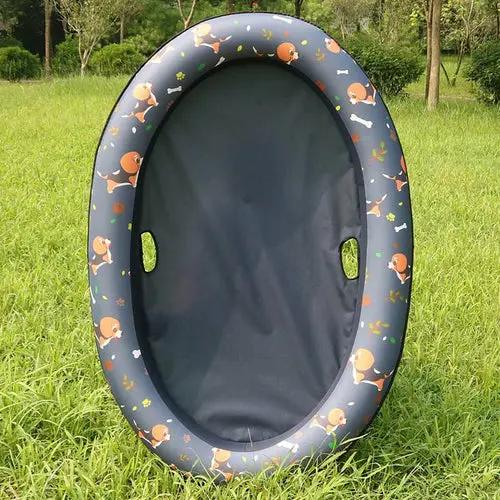 Dog Swimming Pool Inflatable Hammock Pets Pool Maroon Asteria