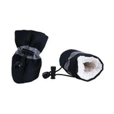 Dogs Winter Warm Shoes 4 PCS Set Yellow Pandora